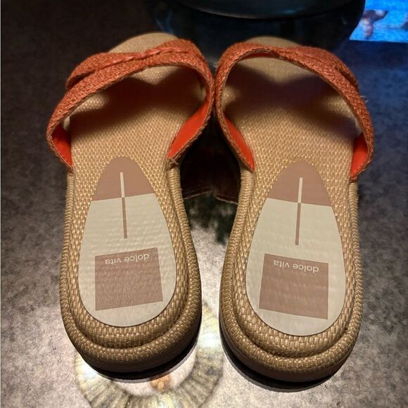 Dolce Vita Atomic Raffia Slide Sandals NEW - Picture 3 of 7